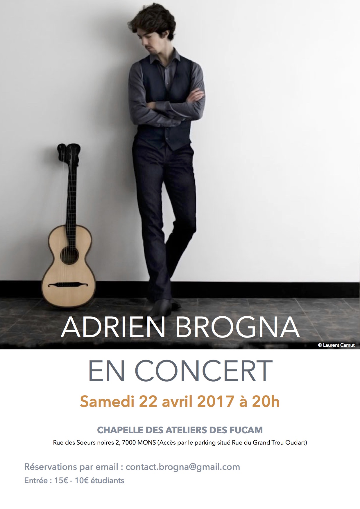 ADRIEN BROGNA Concert SOLO @ Chapelle des Ateliers des FUCaM