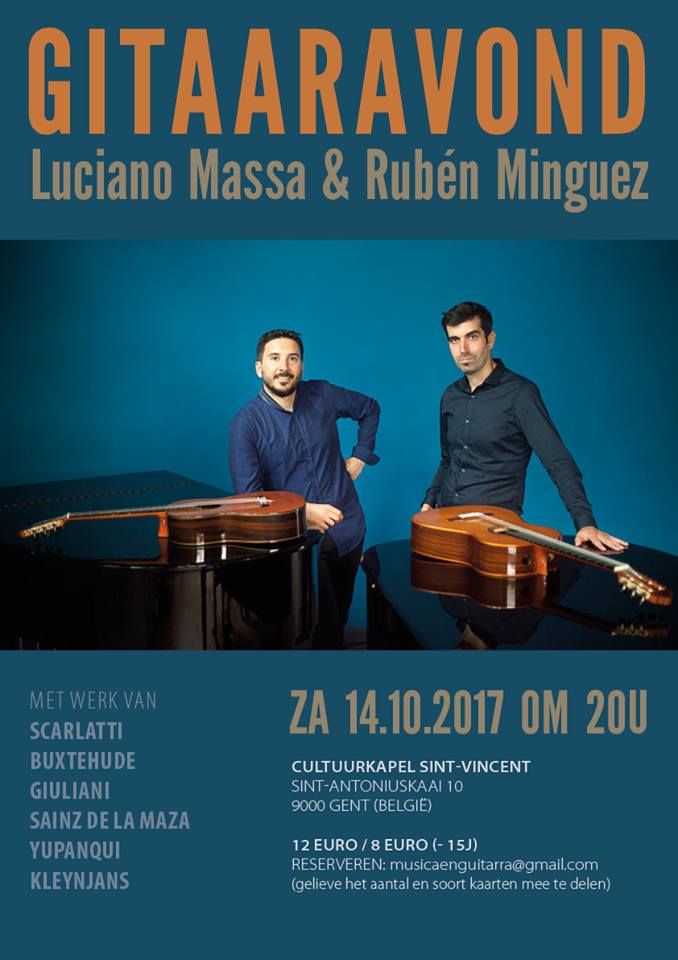 Gitaaravond in Gent: Luciano Massa & Ruben Minguez @ Cultuurkapel Sint-Vincent | Gent | Vlaanderen | België
