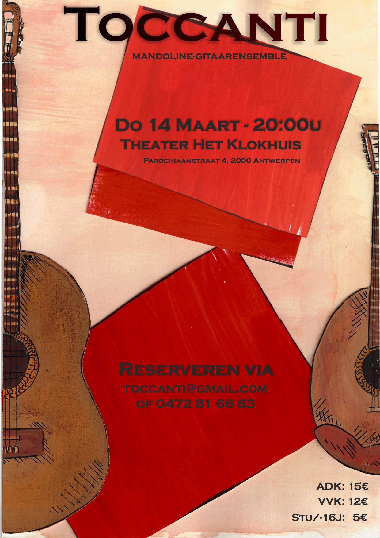 Toccanti Concert : mandoline - en gitaarensemble @ Theater Het Klokhuis | Antwerpen | Vlaanderen | België