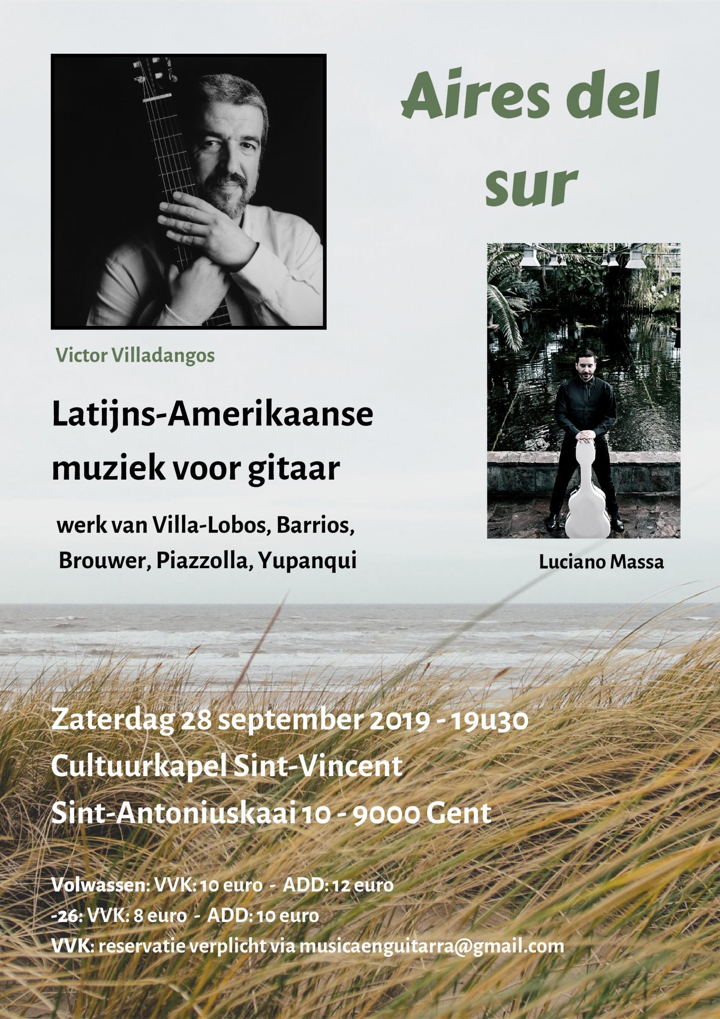"Aires del sur" - Victor Villadangos & Luciano Massa (Latijns-amerikaanse muziek voor gitaar) @ Cultuurkapel Sint-Vincent | Gent | Vlaanderen | België