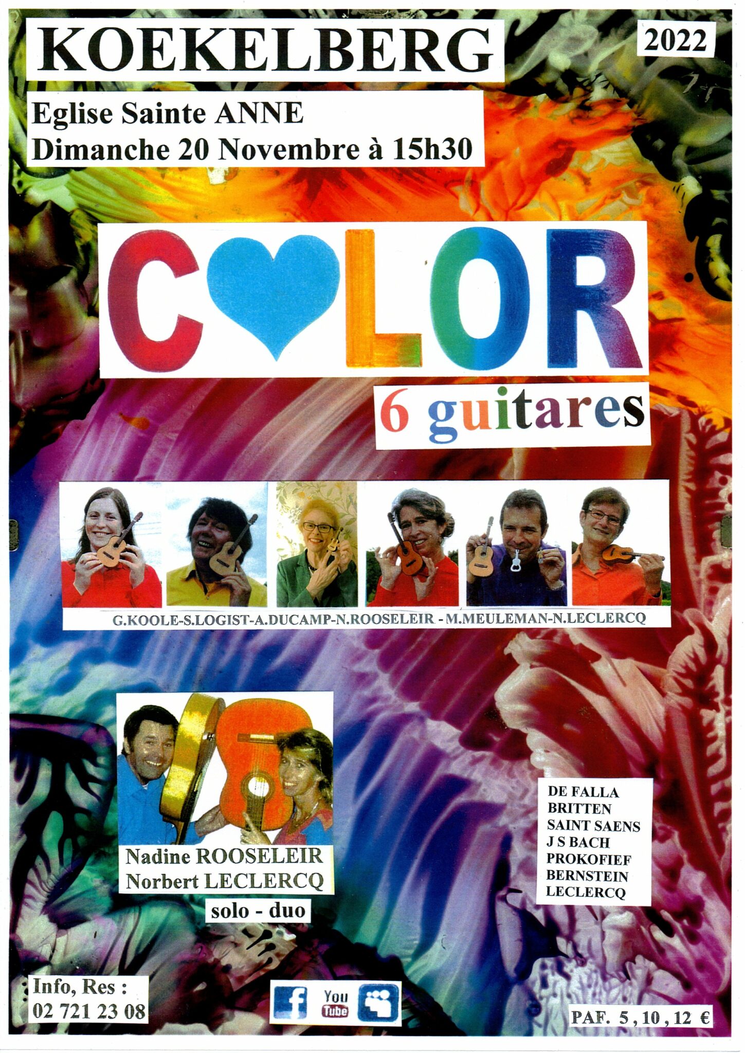 color 6 guitares @ eglise sainte anne | Koekelberg | Brussel | België