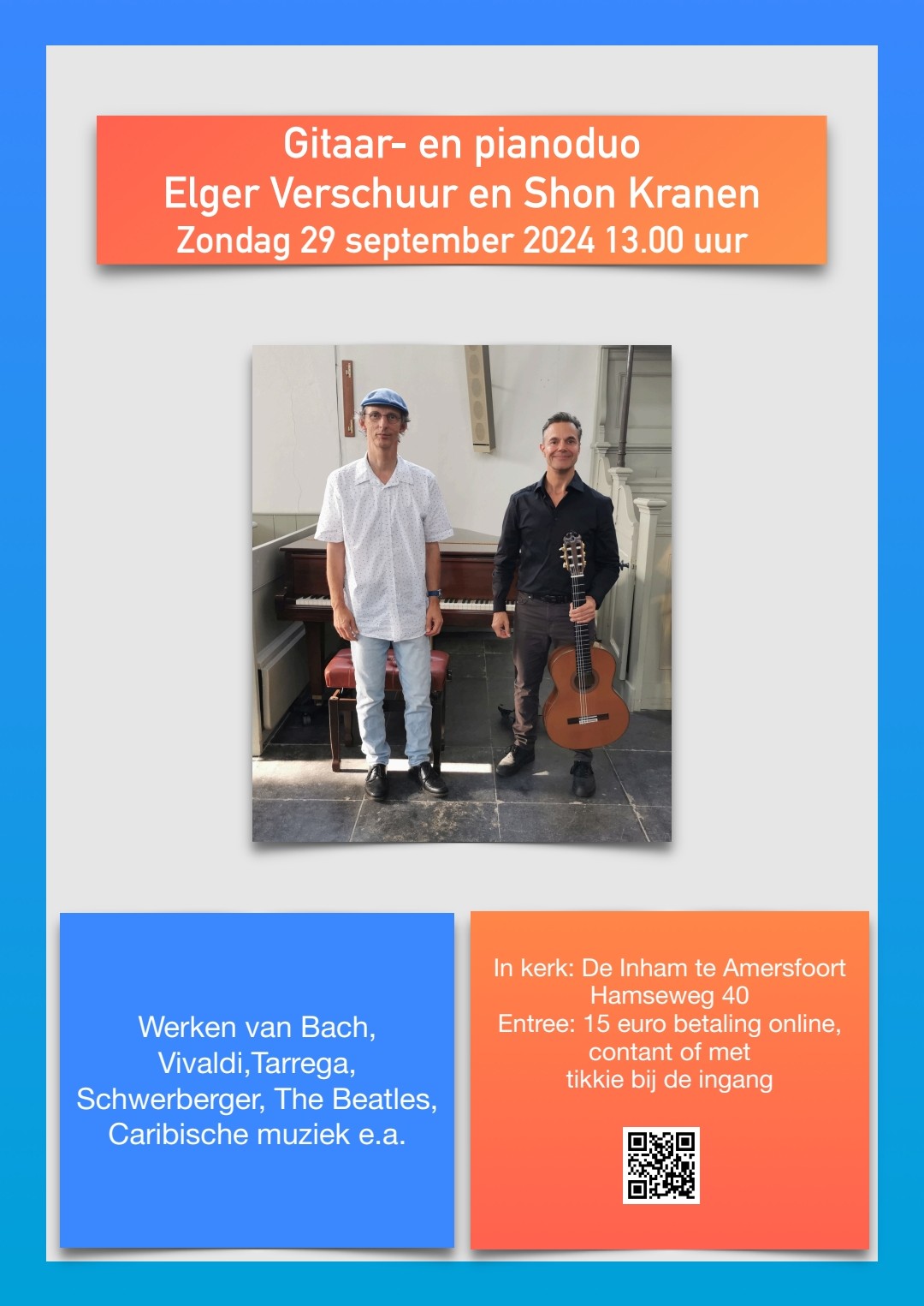 Gitaar/ orgel duo Elger Verschuur& Shon Kranen @ De Inham | Hoogland | Utrecht | Nederland